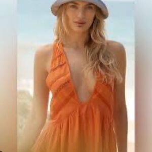 NWT Anthropologie V-Neck Back-Cutout Mini Dress / Cover up SIZE S